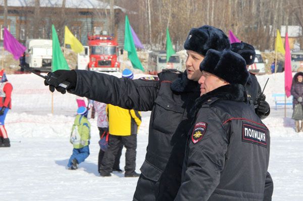 Полицейские сохраняли порядок «Лыжни России-2014».