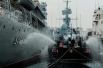 Корабль управления «Донбасс» Военно-морских сил Вооруженных сил Украины в Стрелецкой бухте