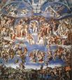 На протяжении четырёх лет Микеланджело расписывал алтарную стену Сикстинской капеллы этой фреской, изображающий второе пришествие Христа и апокалипсис. Для выполнения этой работы Микеланджело вернулся в Сикстинскую капеллу спустя двадцать пять лет после росписи потолка.