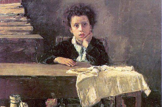 Антонио Манчини «Бедный ученик» 1876 год.