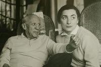 Пабло Пикассо и Жаклин Рок. Не позднее 1973 года.