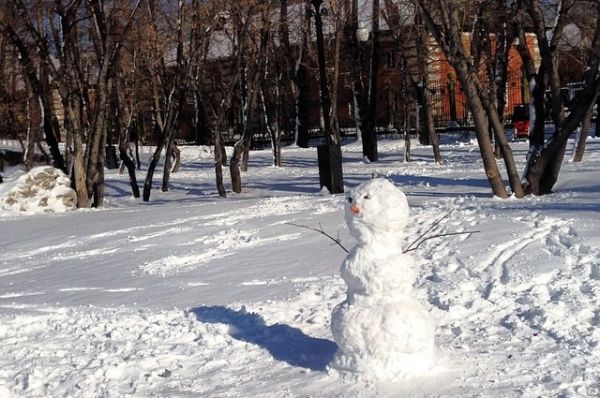 Теплый снежный день в Иркутске стал днем рождения для сотен снеговиков.