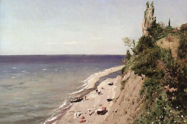 Несколько крымских пейзажей написал также выдающийся русский художник-передвижник Владимир Маковский.