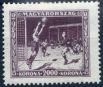 К той же Олимпиаде 1928 года в Венгрии был выпущен марочный блок – он увидел свет тремя годами ранее. На одной из восьми марок также были изображены футболисты, однако на сам турнир венгры не попали, уступив в отборочном раунде команде Египта.
