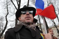 Андрей Макаревич во время «Марша мира».