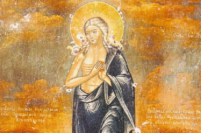 «Мария Египетская со сценами жития». Икона XVIII века.