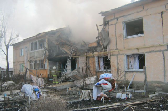 В Омской области взорвался бытовой газ в жилом доме.