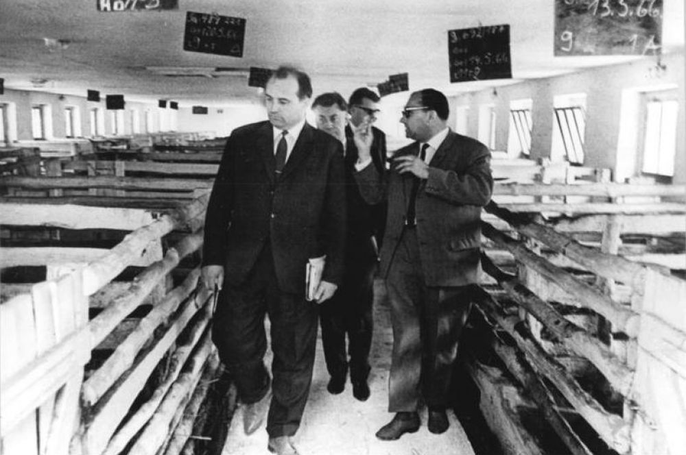 В КПСС Михаил Горбачёв вступил в 1952 году и через некоторое время начал подниматься в партийной иерархии. В 1966-м он заступил на должность первого секретаря Ставропольского горкома партии, выезжал за границу и рассматривался на работу в КГБ. На фото: Горбачёв в ГДР, 1966 год.