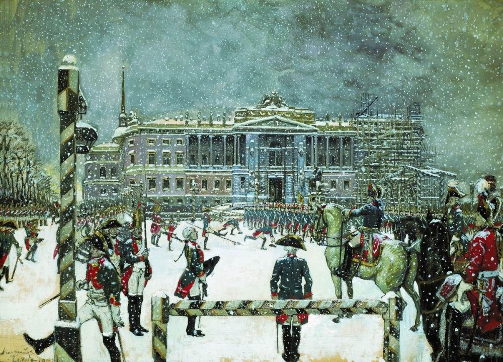 В период с 1908 по 1913 годы Бенуа вместе с Виктором и Аполлинарием Васнецовыми, Борисом Кустодиевым и другими художниками принял участие в серии «Картины по русской истории» - 50 брошюр для школьников, для которых были созданы художественные иллюстрации по мотивам реальных событий.
