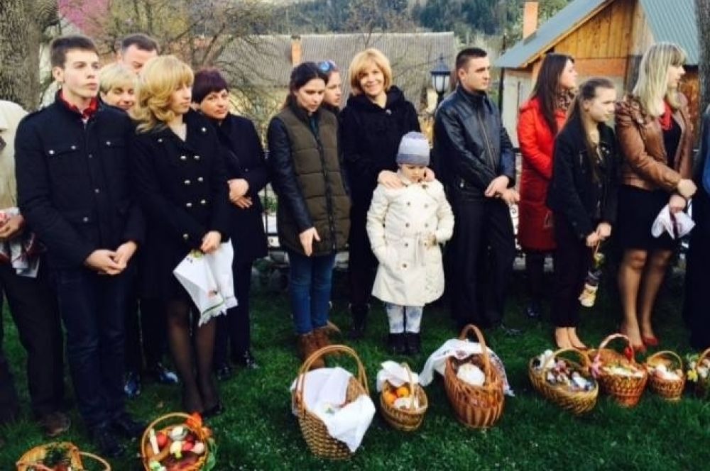 Ольга Богомолец праздновала Пасху во Львовской области