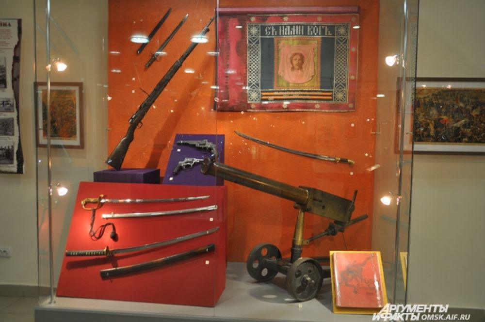 Выставка огнестрельного оружия в Краеведческом музее.