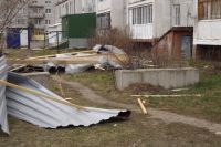 Последствия урагана в Омске.