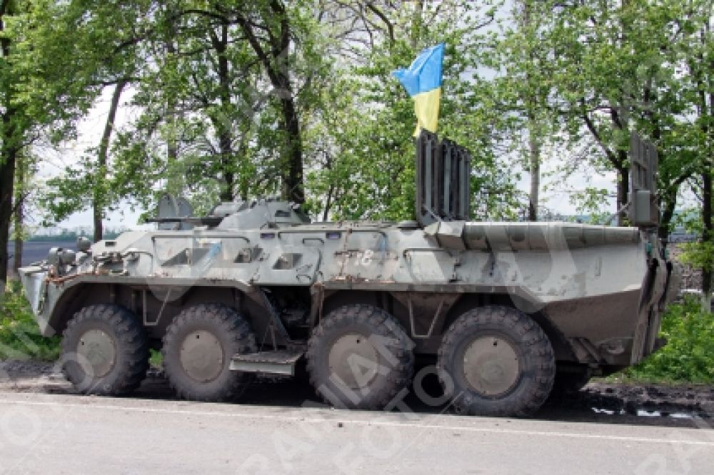 Блокпост сил АТО возле Славянска