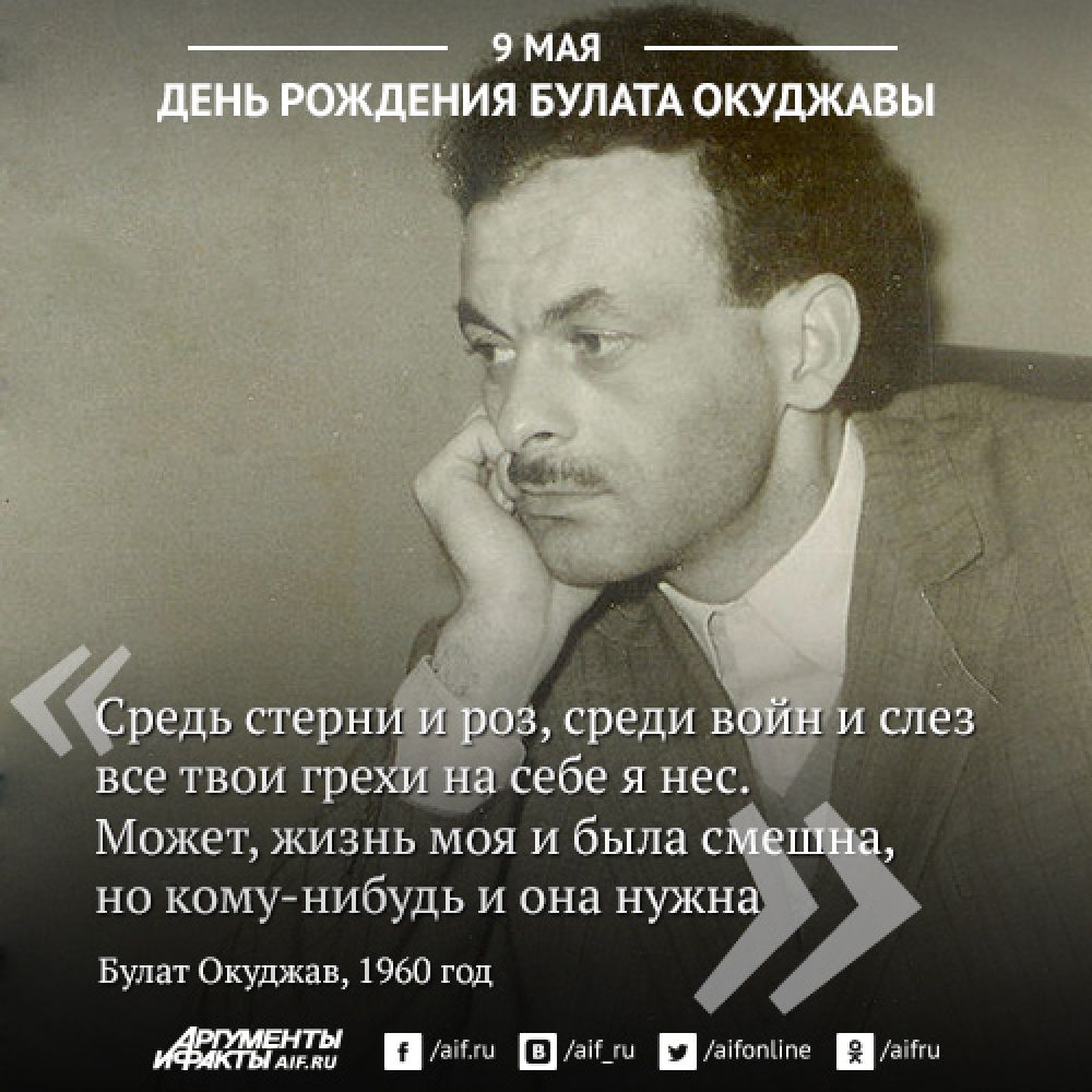 Осудите сначала себя самого». 10 цитат Булата Окуджавы | Аргументы и Факты