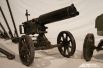 Экспонат выставки - станковый пулемет системы «Максим» на упрощенном станке военного производства.