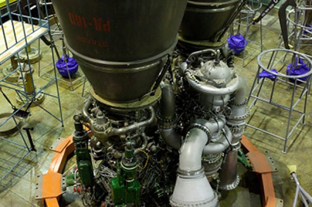 Российский ракетный двигатель РД-180, изготовленный по заказу США на НПО «Энергомаш».