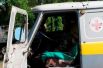 Расстеленная карета «скорой помощи» под Волновахой