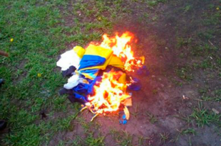 Поджог украинского флага