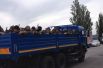 Боевики на грузовике уезжают из Карловки