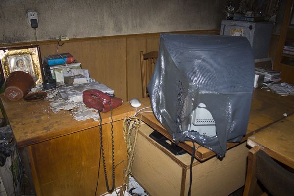 Помещение редакции измаильской газеты после пожара