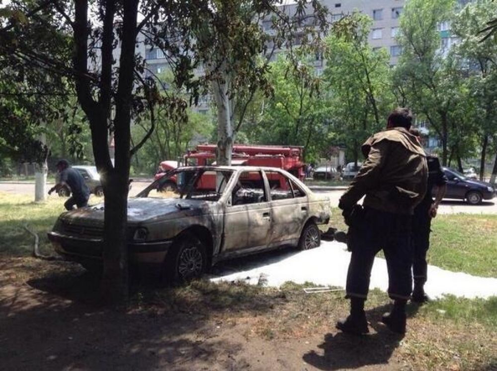 Сгоревший автомобиль