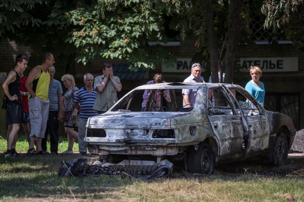 Сгоревший автомобиль