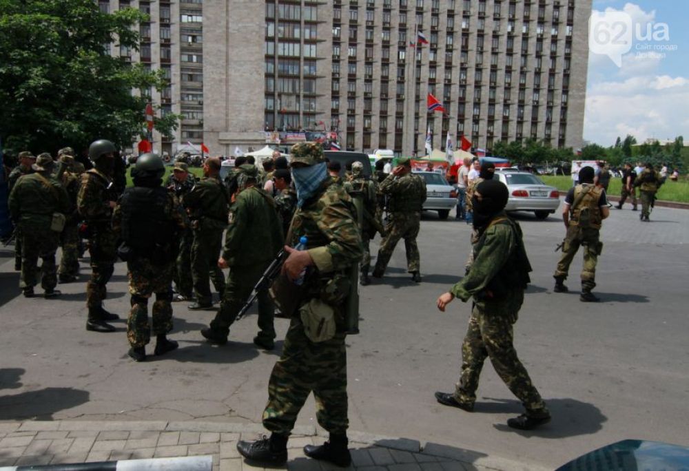 Боевики в центре Донецка