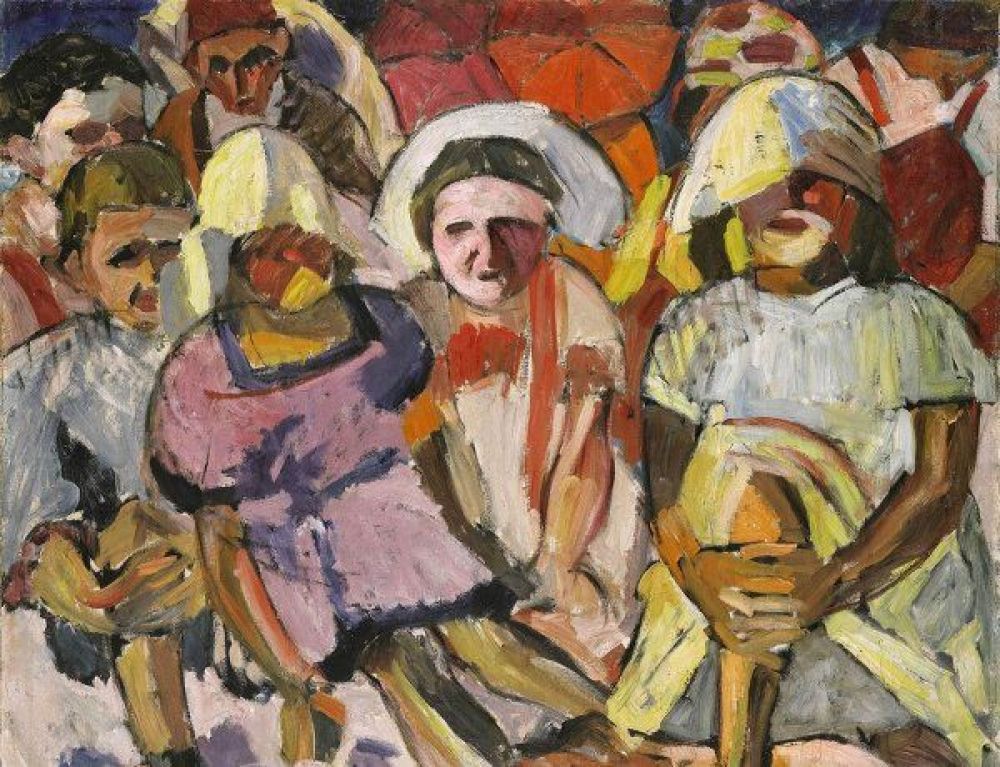 На вечерних торгах Sotheby’s другое полотно Аристарха Лентулова — «Дети с зонтами» — ушло за $ 3,5 млн. Это произведение было написано в период расцвета художественной группы «Бубновый валет», одним из основателей которой был Лентулов, а вдохновением послужило лето, проведенное художников в Крыму в 1912 году.