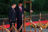 Президент России Владимир Путин и председатель Китайской народной республики Си Цзиньпин.