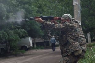 Бой в Луганске