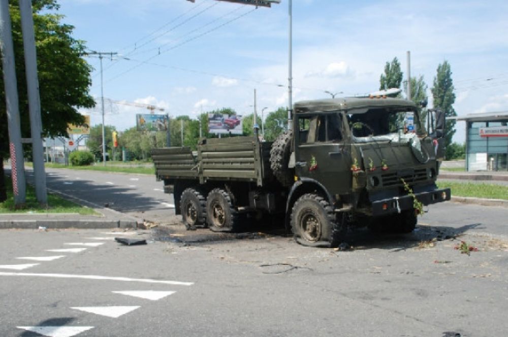Дорога в аэропорт Донецка