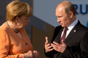 Владимир Путин и Ангела Меркель