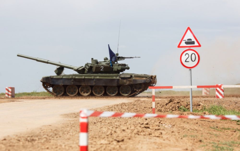 Экипаж «синего» танка войск Южного военного округа.