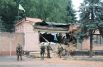 Боевики пять раз обстреляли из танков базу военных