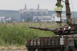 Блокпост сил АТО возле Славянска