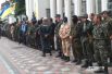 Бойцы батальона «Донбасс» возле здания Верховной Рады