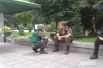 Бойцы батальона «Донбасс» возле здания Верховной Рады