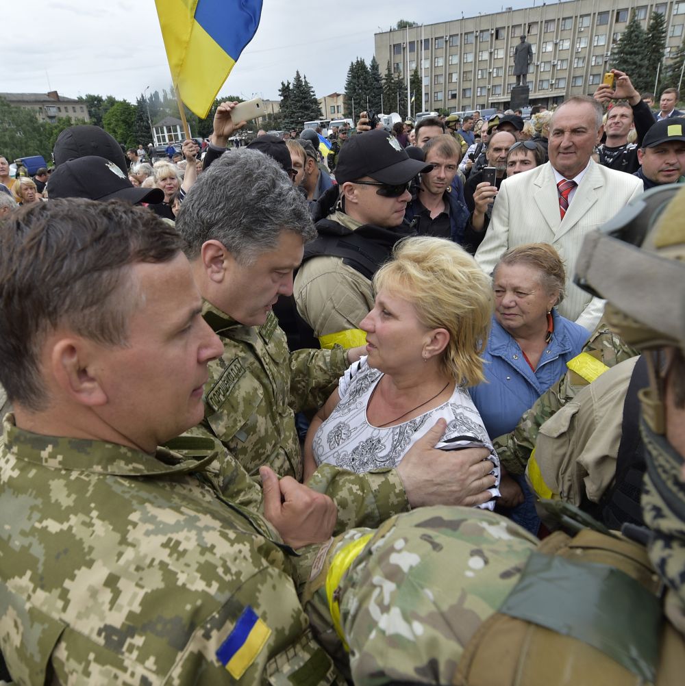 Петр Порошенко в Славянске