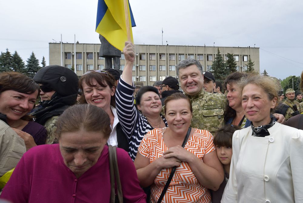 Петр Порошенко в Славянске