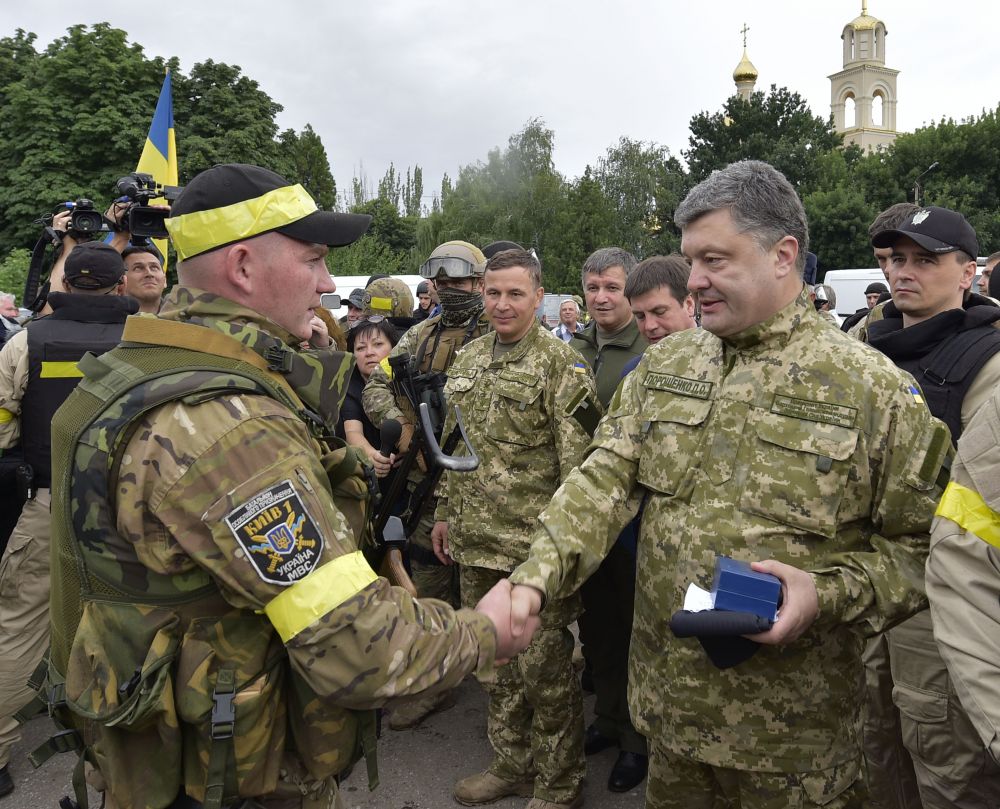 Петр Порошенко в Славянске