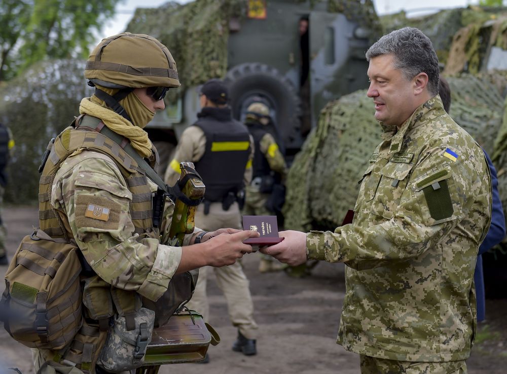 Петр Порошенко в Славянске