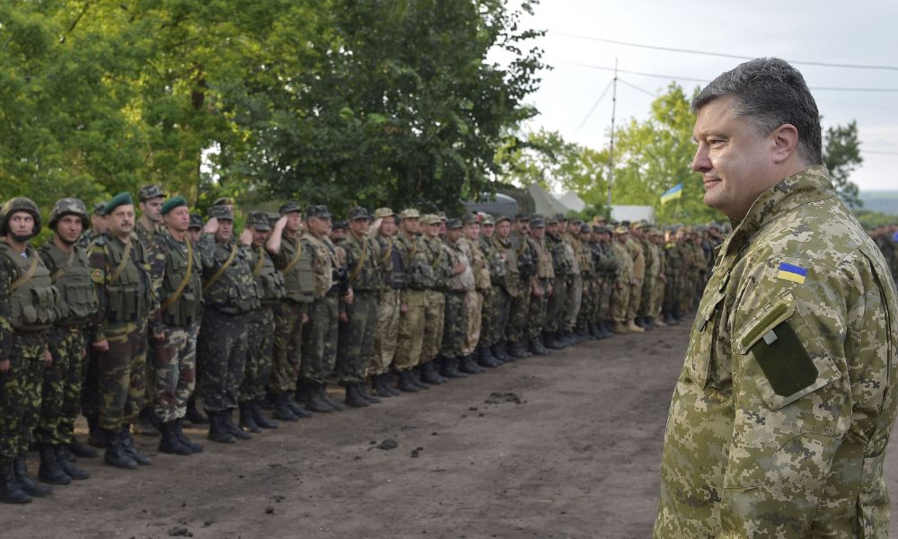 Петр Порошенко в Славянске