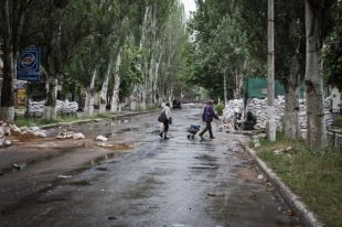 Освобожденный от сепаратистов Славянск