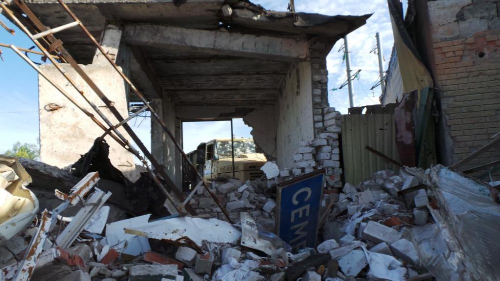 Помещение в Славянске после боевых действий
