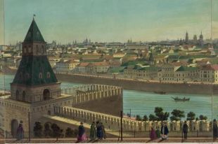 Тайницкая башня с воротами в XIX веке.