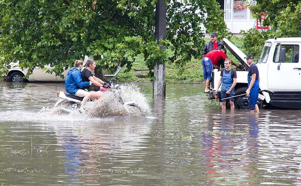 Затопленные улицы Одессы