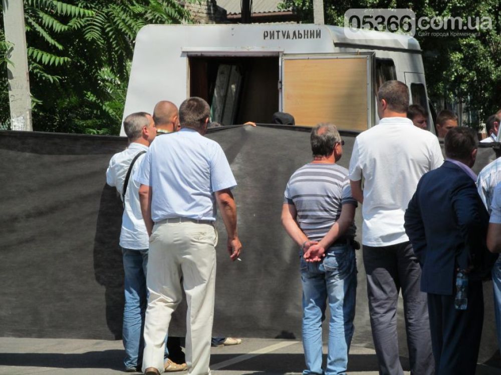 Место убийства мэра Кременчуга Олега Бабаева