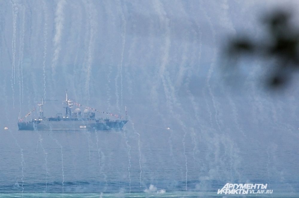 На самом деле помехи надёжно укрывают корабли от ракет противника.