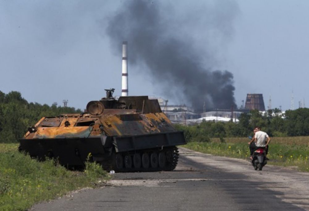 Освобожденный от боевиков Лисичанск