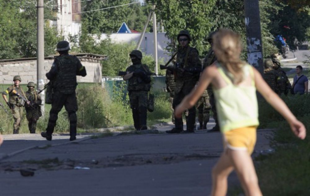 Освобожденный от боевиков Лисичанск